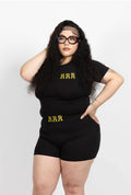 Ladies set (black cheetah print)